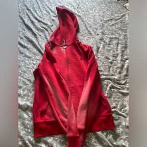 Red and gray polo sweater,size small
